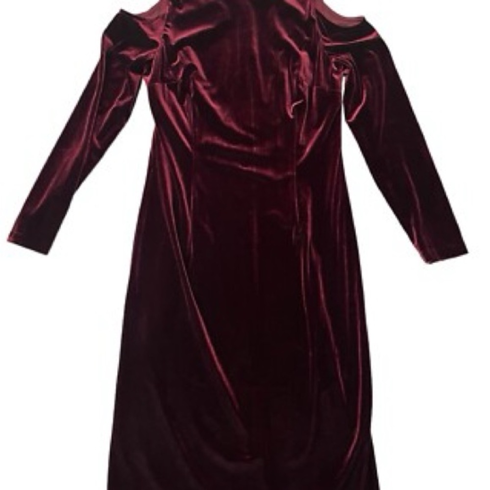 White House Black Market Red Cold Shoulder Sheath Dress